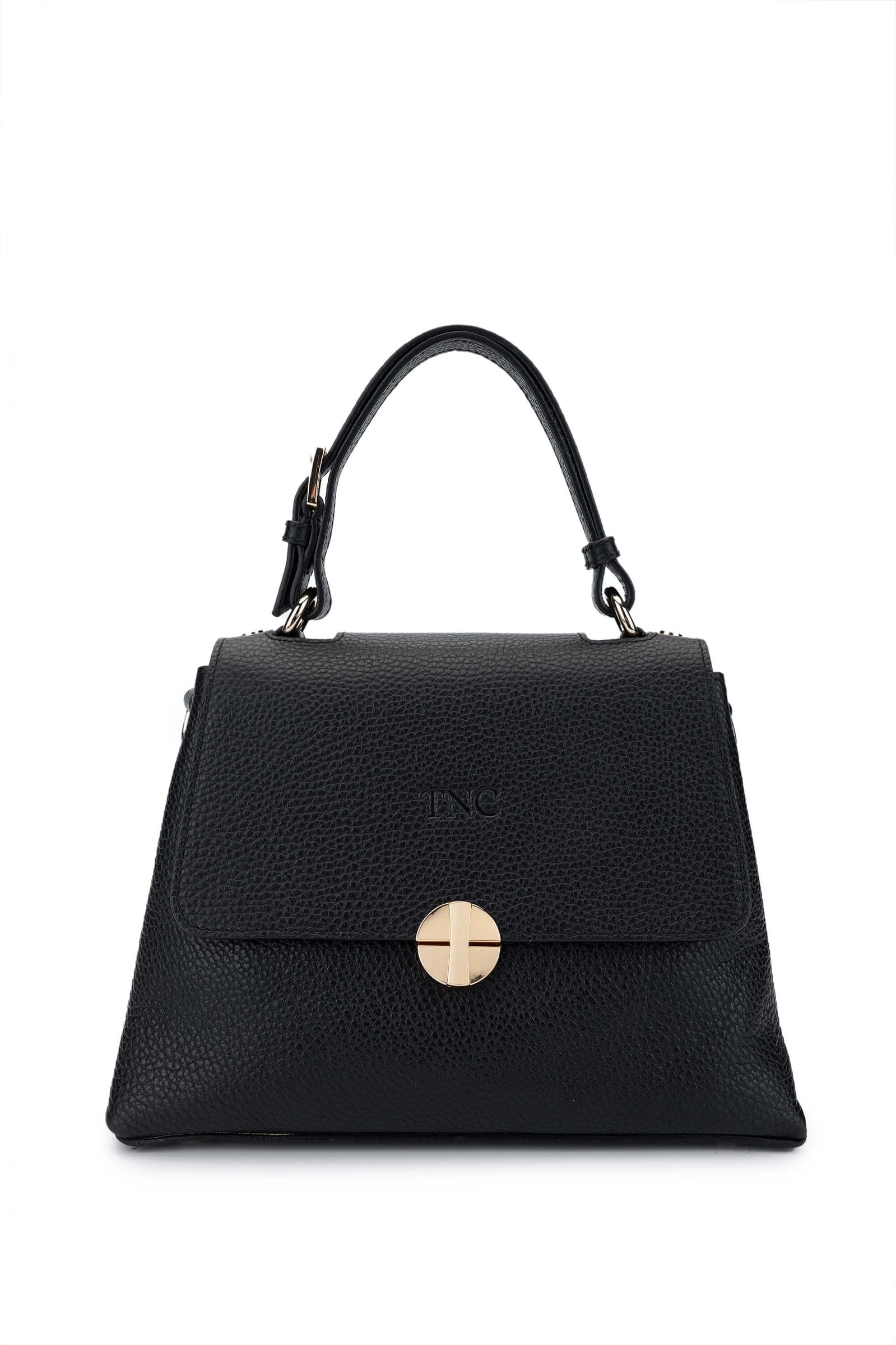  Tamer Tanca Kadın Hakiki Deri Siyah Floter Omuz Çanta