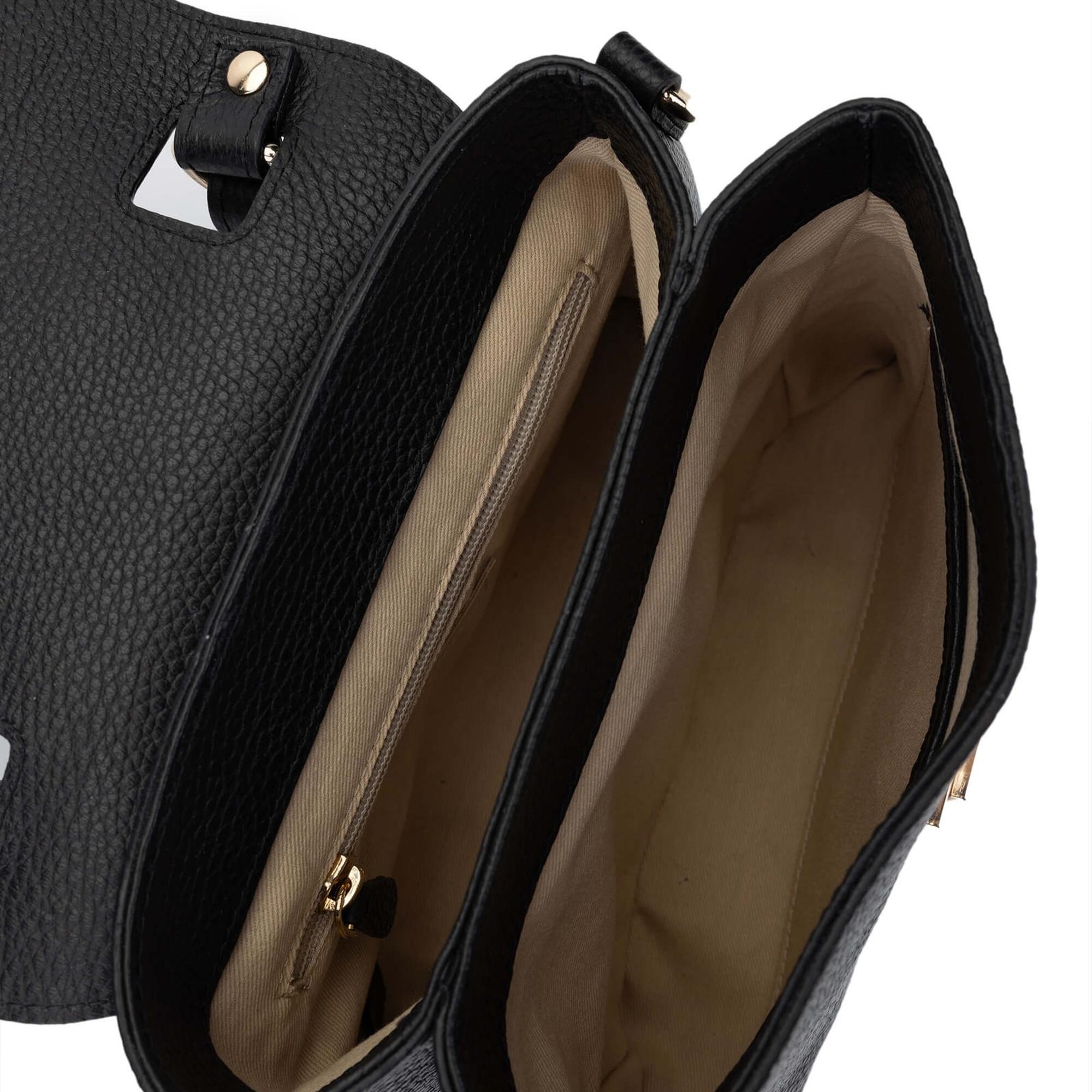 Tamer Tanca Kadın Hakiki Deri Siyah Floter Omuz Çanta