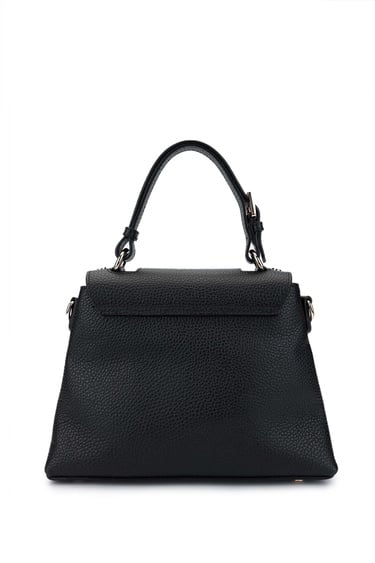  Tamer Tanca Kadın Hakiki Deri Siyah Floter Omuz Çanta