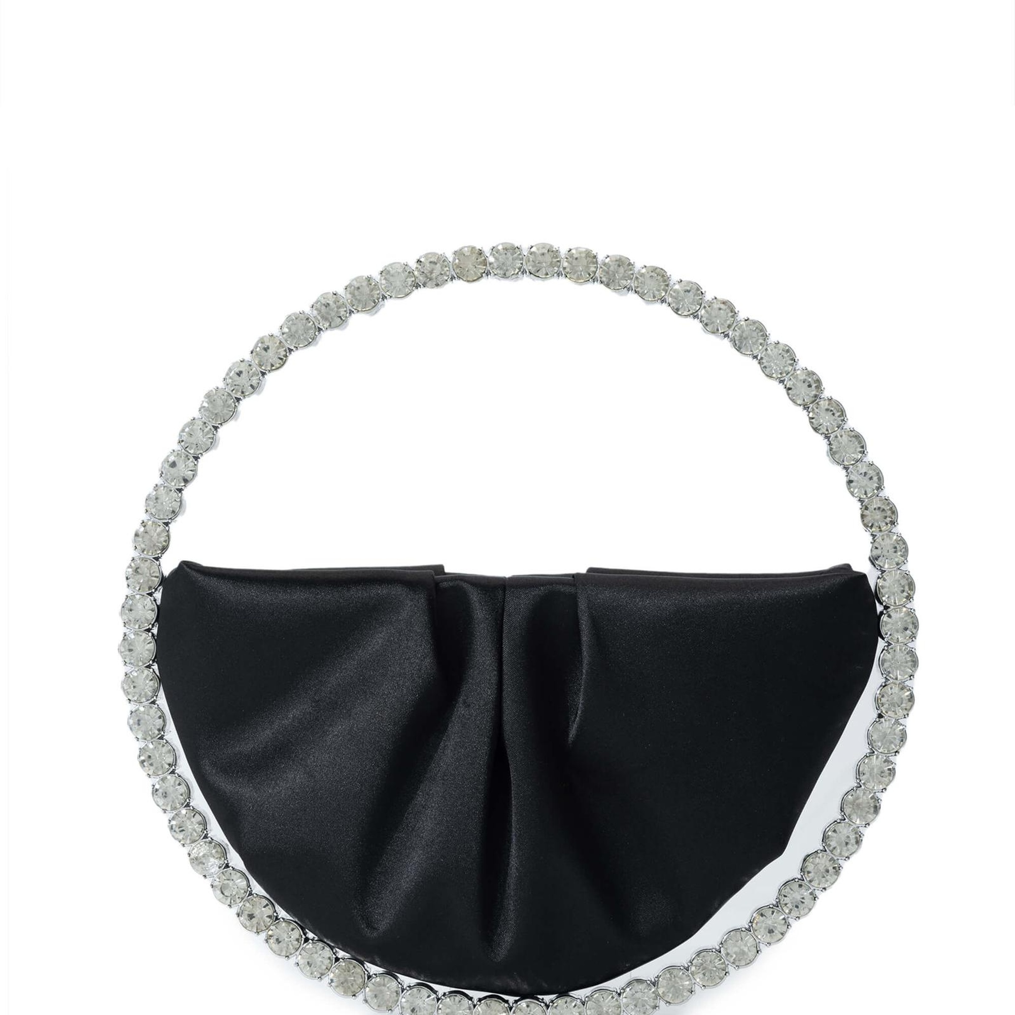 Tamer Tanca Kadın Vegan Siyah Saten El Çantası