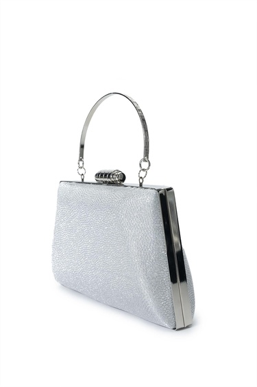  Tamer Tanca Kadın Vegan Gri El Çantası