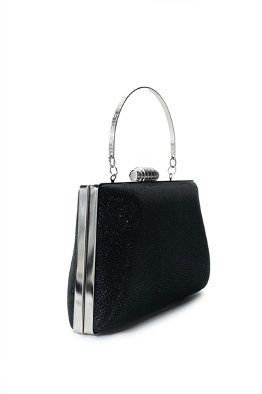  Tamer Tanca Kadın Vegan Siyah El Çantası