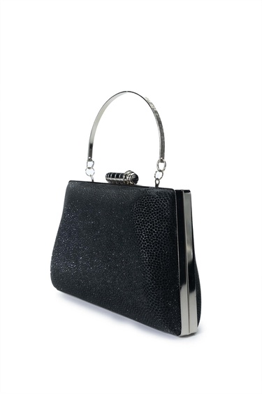  Tamer Tanca Kadın Vegan Siyah El Çantası