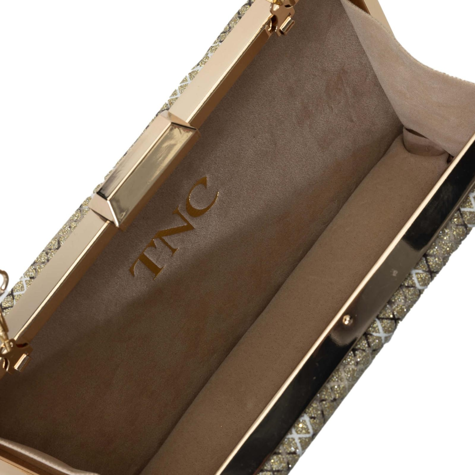 Tamer Tanca Kadın Vegan Yeşil Simli Yılan El Çantası