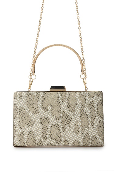  Tamer Tanca Kadın Vegan Yeşil Simli Yılan El Çantası