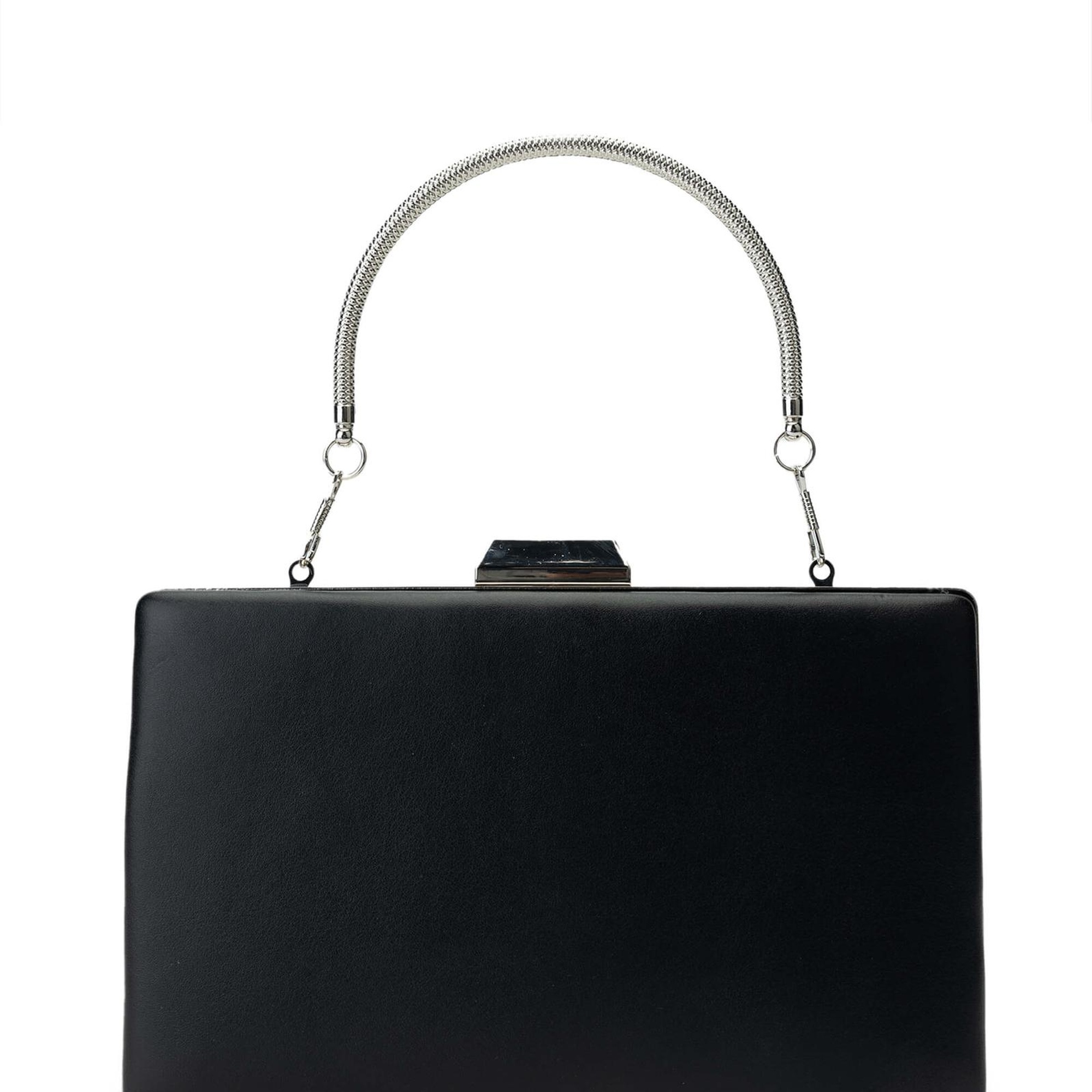 Tamer Tanca Kadın Vegan Siyah Deri El Çantası