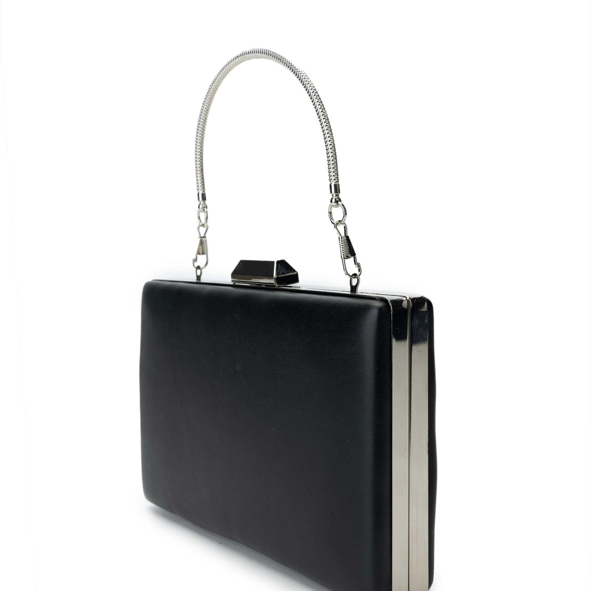 Tamer Tanca Kadın Vegan Siyah Deri El Çantası