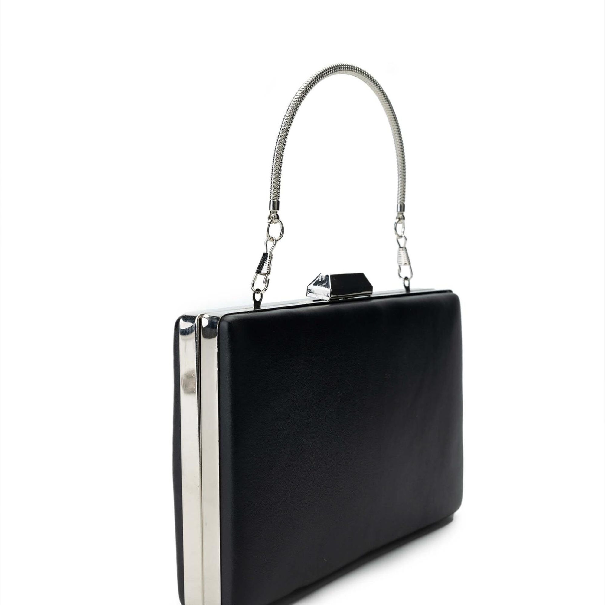 Tamer Tanca Kadın Vegan Siyah Deri El Çantası