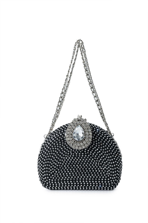  Tamer Tanca Kadın Vegan Siyah El Çantası