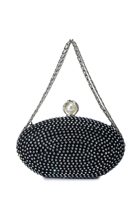  Tamer Tanca Kadın Vegan Siyah El Çantası