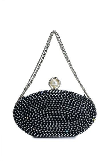  Tamer Tanca Kadın Vegan Siyah El Çantası