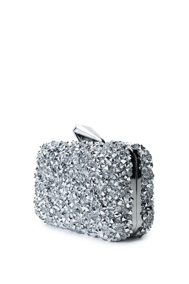  Tamer Tanca Kadın Vegan Gri El Çantası