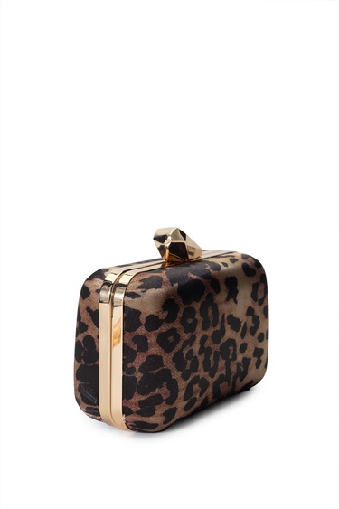  Tamer Tanca Kadın Vegan Leopar El Çantası