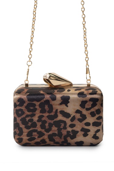  Tamer Tanca Kadın Vegan Leopar El Çantası