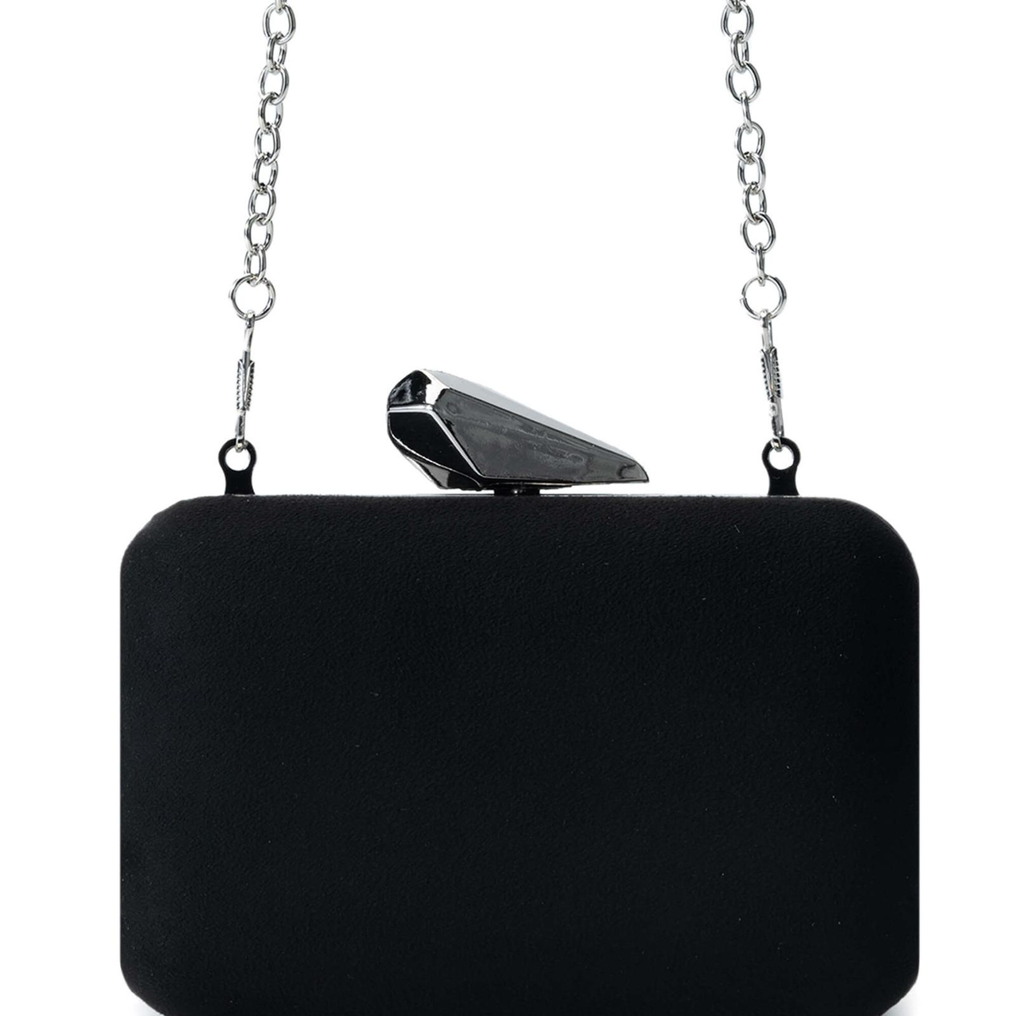 Tamer Tanca Kadın Vegan Siyah Süet El Çantası