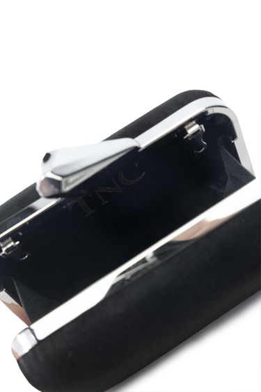  Tamer Tanca Kadın Vegan Siyah Süet El Çantası