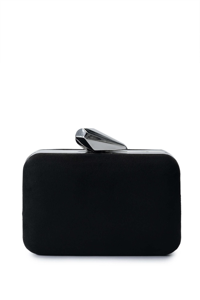  Tamer Tanca Kadın Vegan Siyah Süet El Çantası