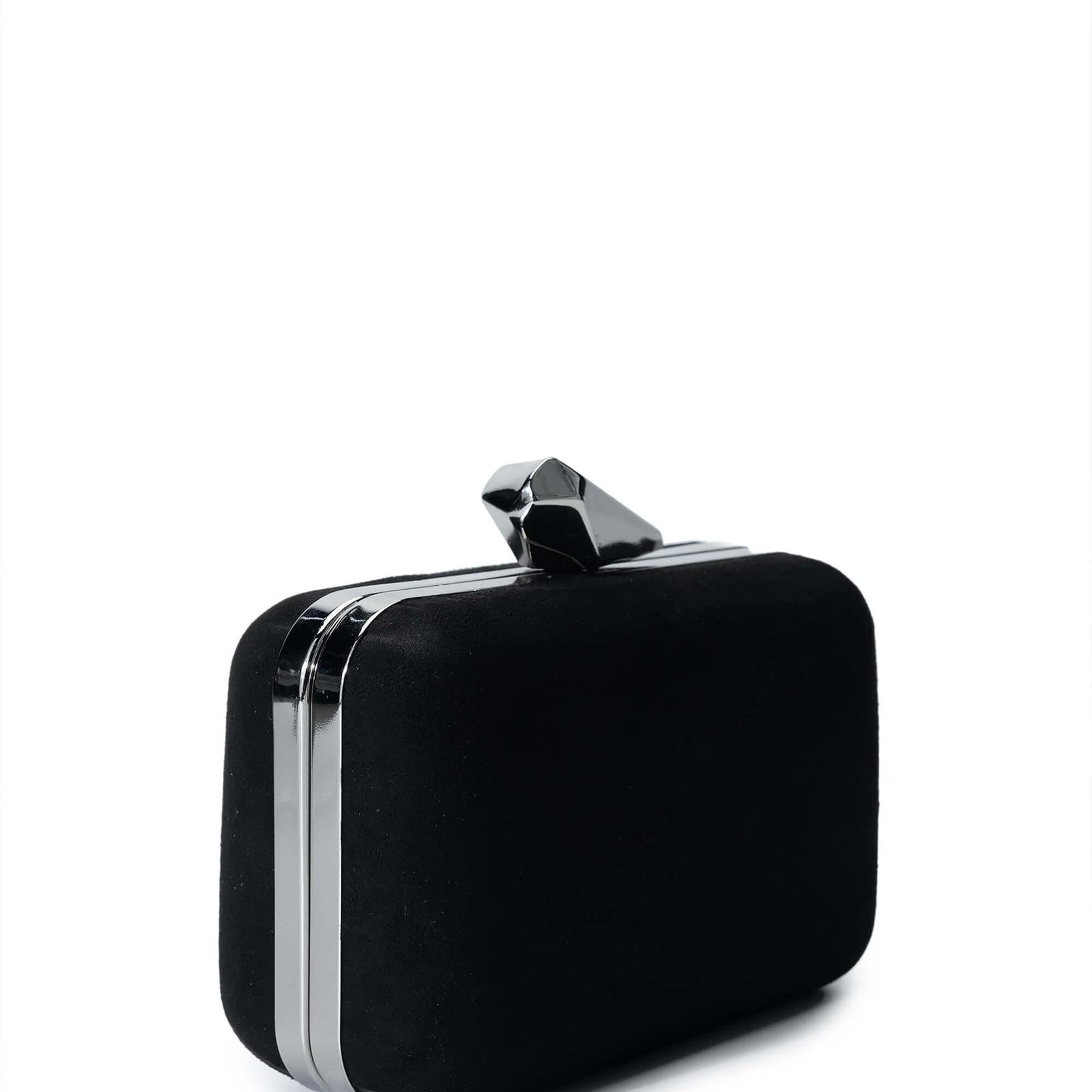 Tamer Tanca Kadın Vegan Siyah Süet El Çantası