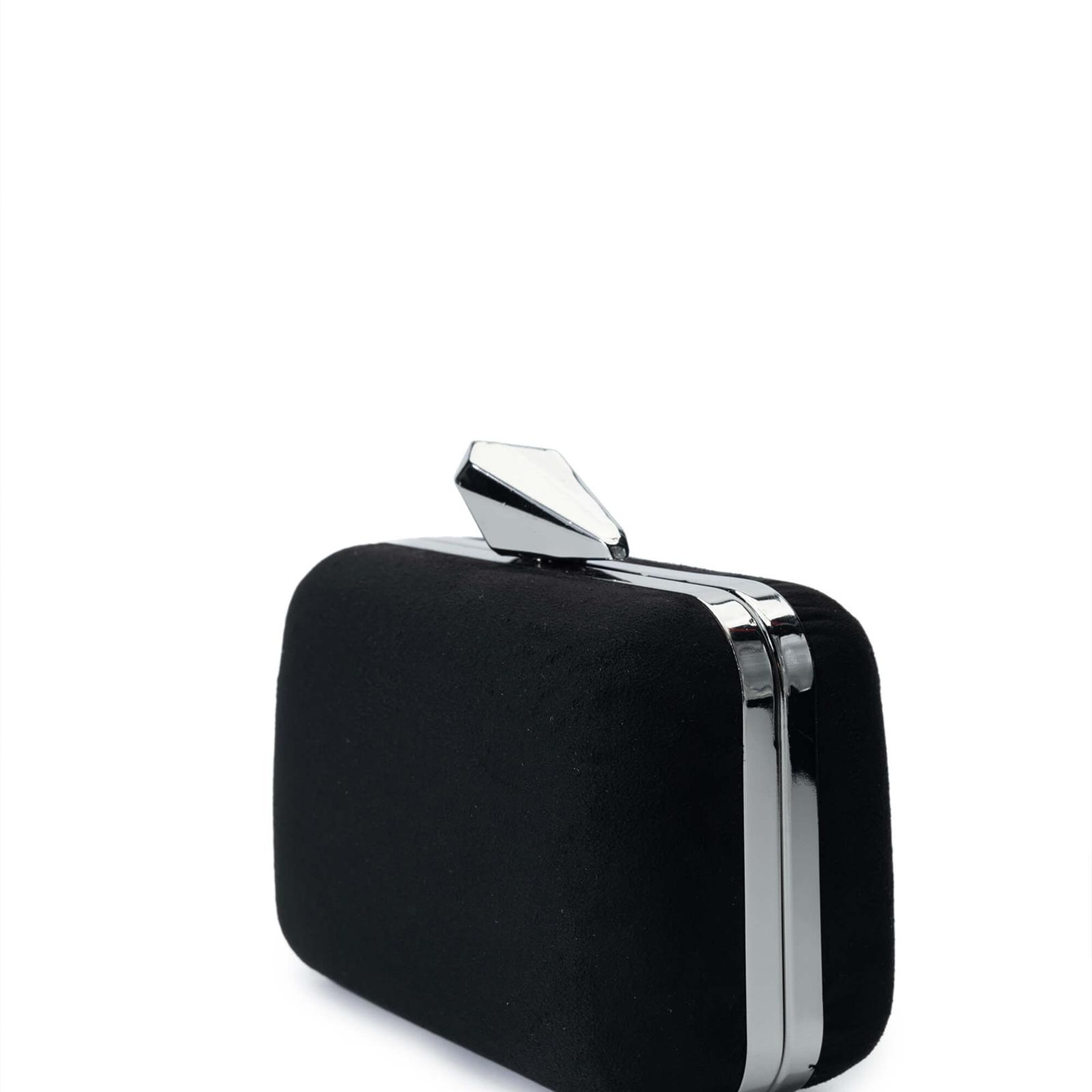 Tamer Tanca Kadın Vegan Siyah Süet El Çantası