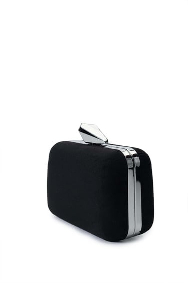  Tamer Tanca Kadın Vegan Siyah Süet El Çantası