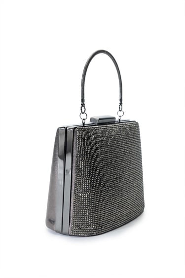  Tamer Tanca Kadın Vegan Gri El Çantası