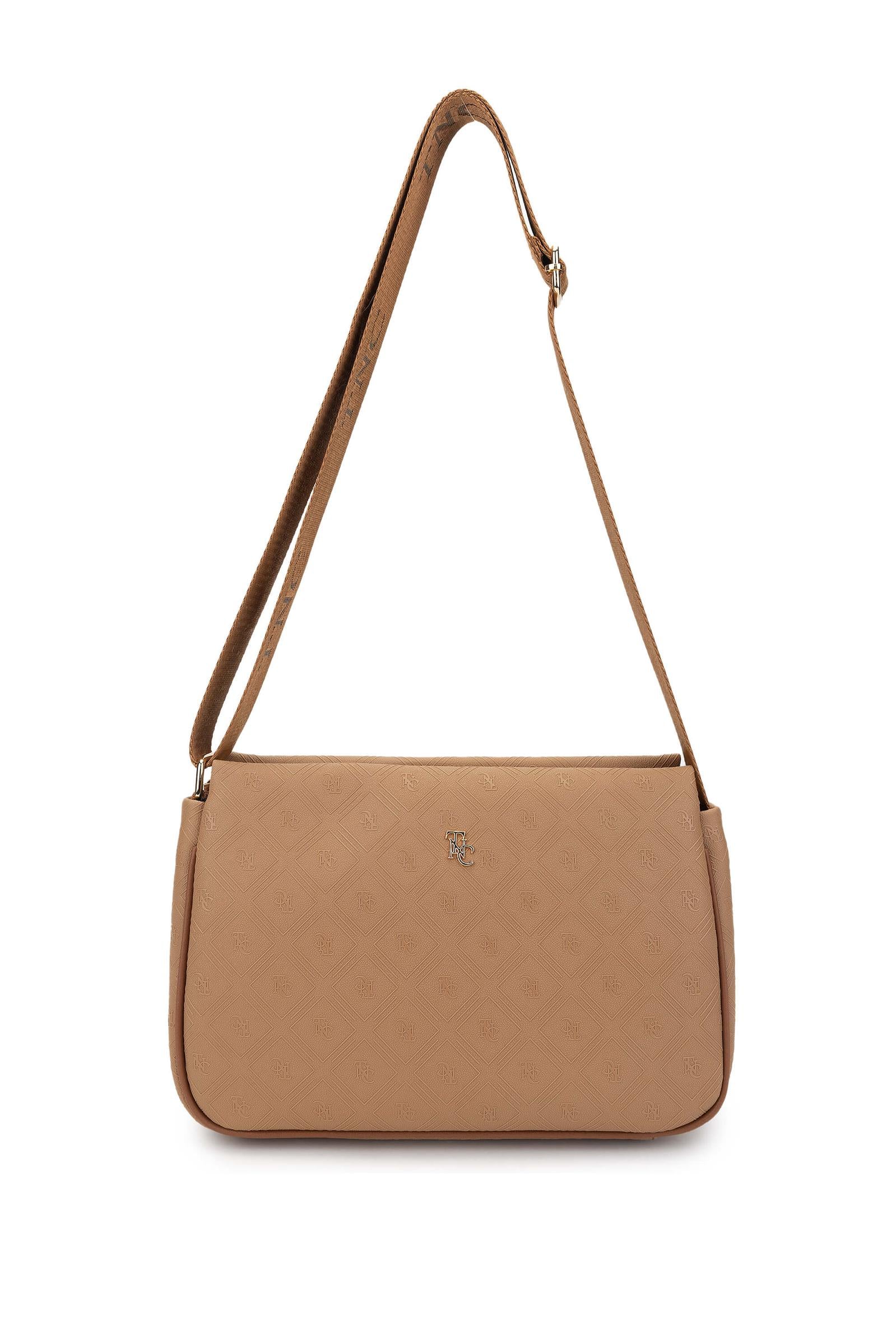  Tamer Tanca Kadın Vegan Bej Postacı Çanta