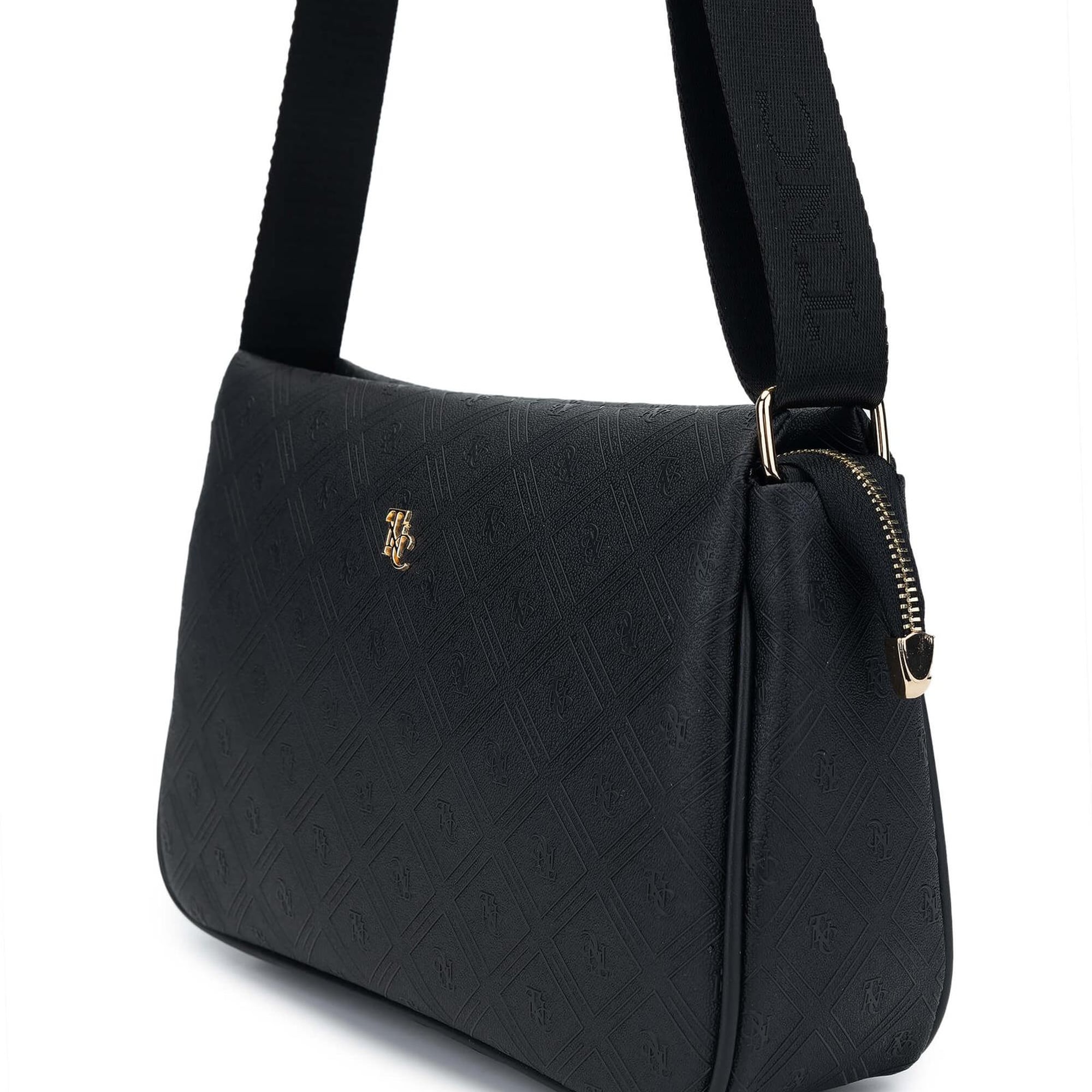 Tamer Tanca Kadın Vegan Siyah Postacı Çanta