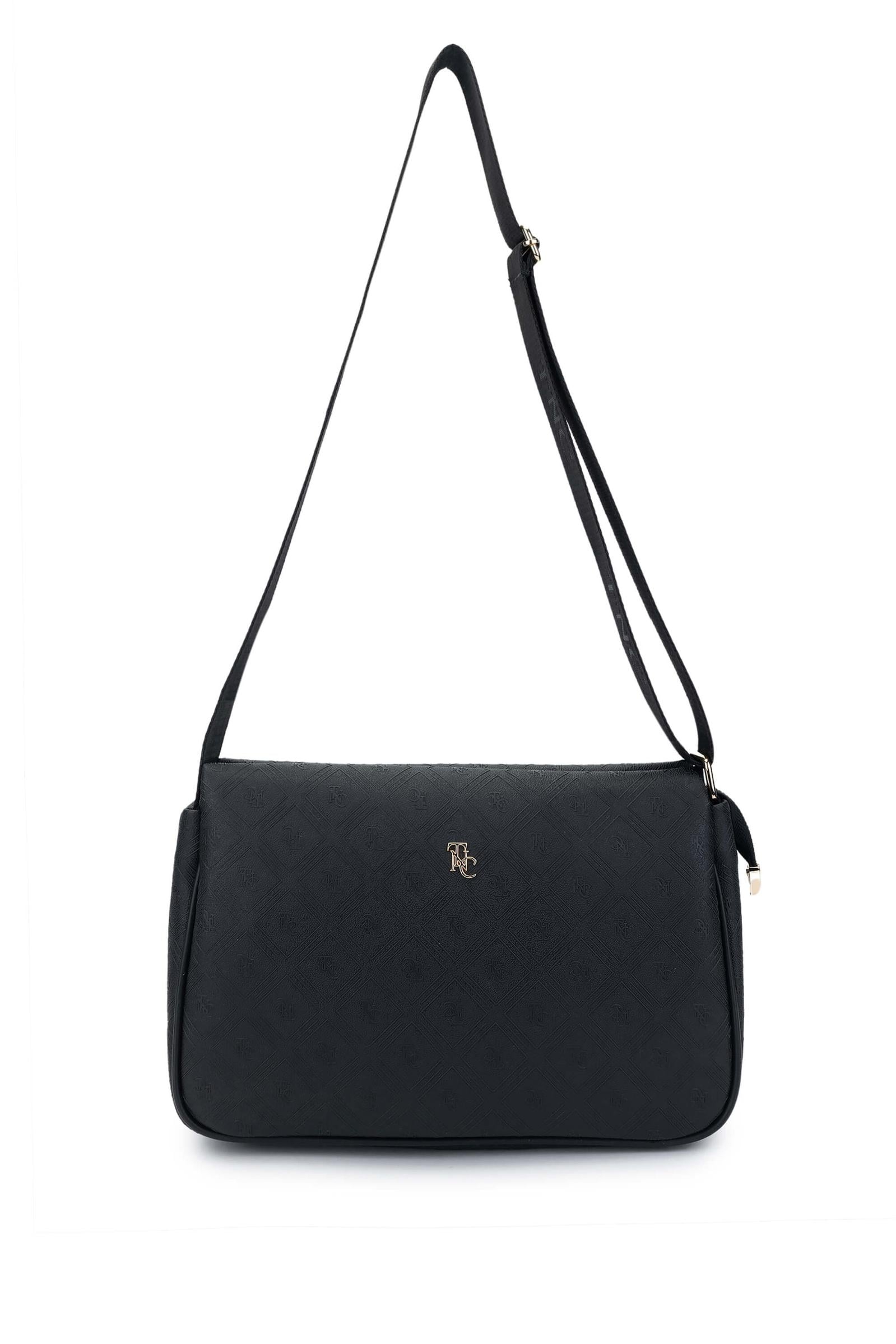  Tamer Tanca Kadın Vegan Siyah Postacı Çanta