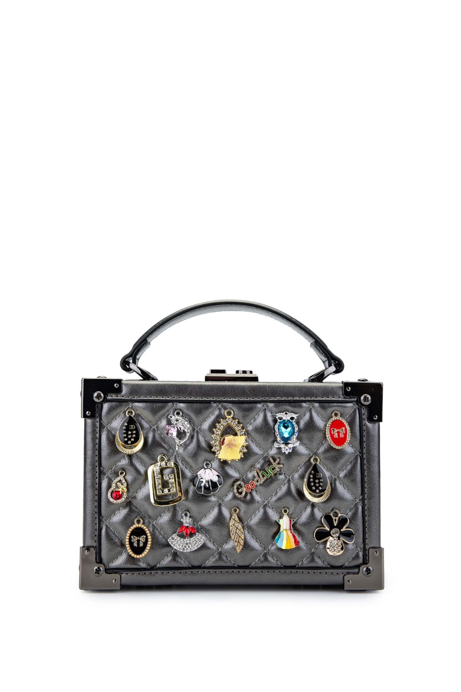  Tamer Tanca Kadın Vegan Metalik Kol Çantası