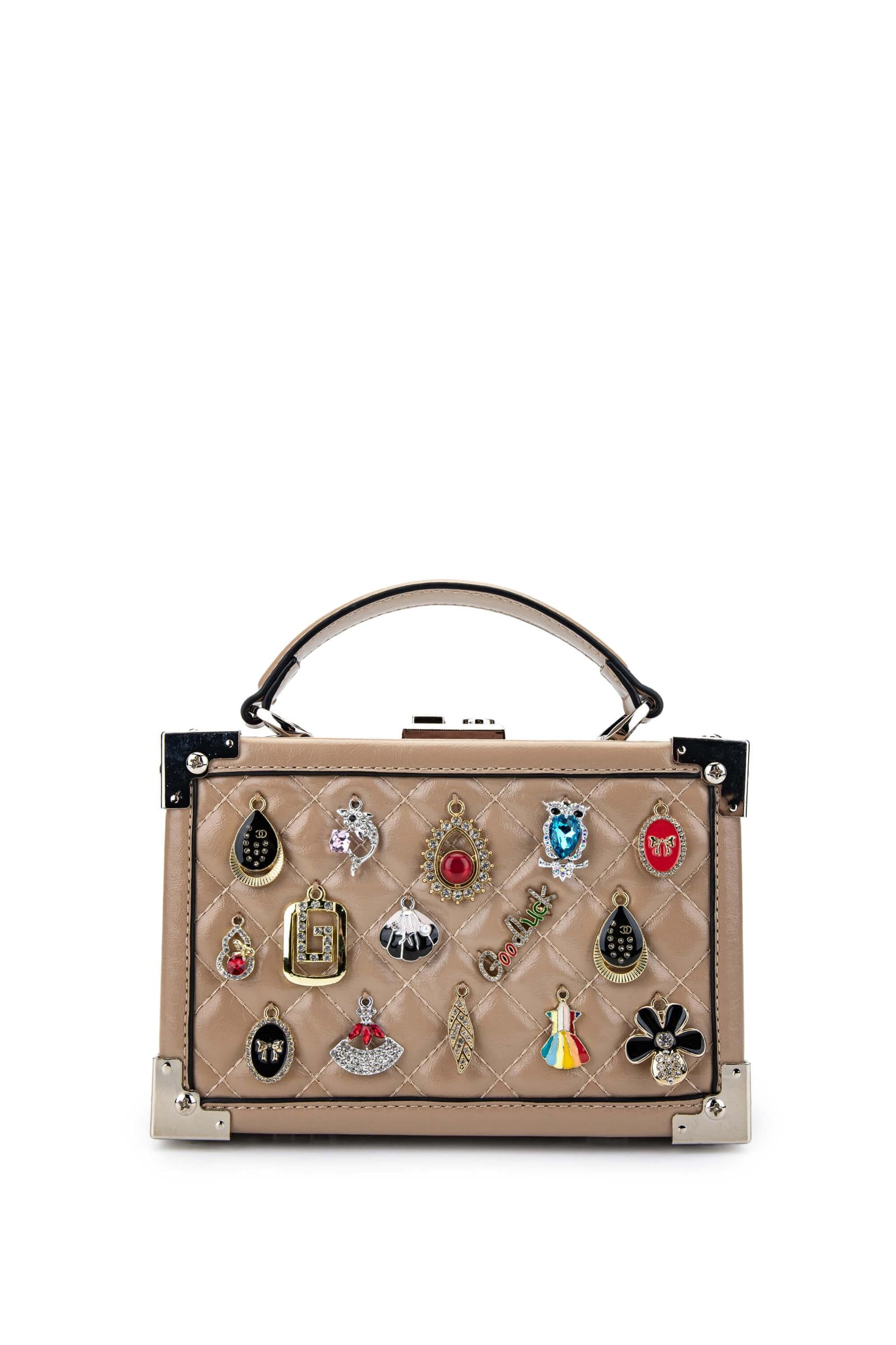  Tamer Tanca Kadın Vegan Taupe Kol Çantası