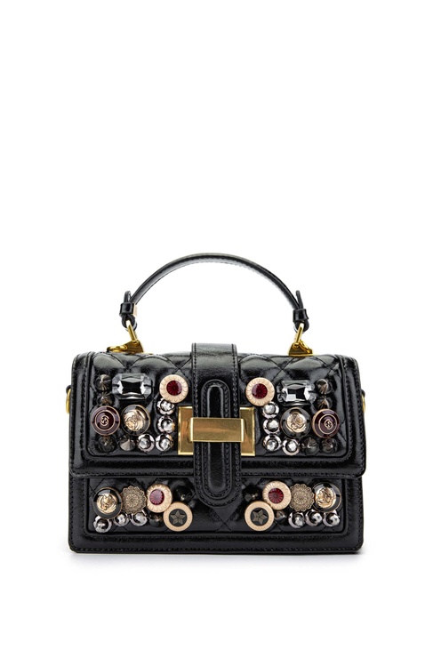  Tamer Tanca Kadın Vegan Siyah Kol Çantası