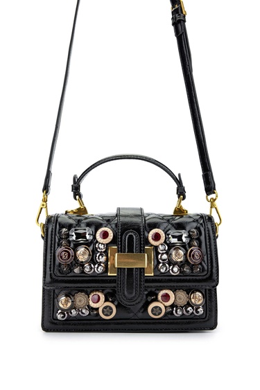  Tamer Tanca Kadın Vegan Siyah Kol Çantası