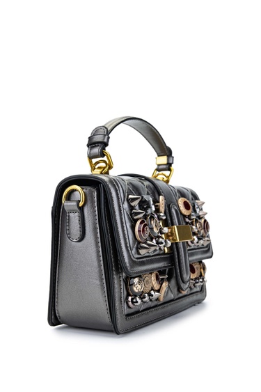  Tamer Tanca Kadın Vegan Metalik Kol Çantası