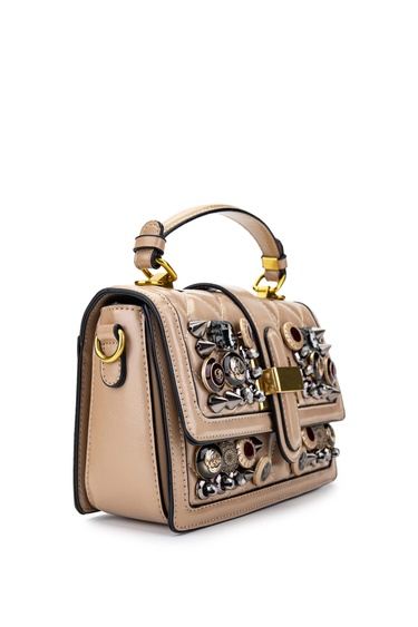  Tamer Tanca Kadın Vegan Taupe Kol Çantası