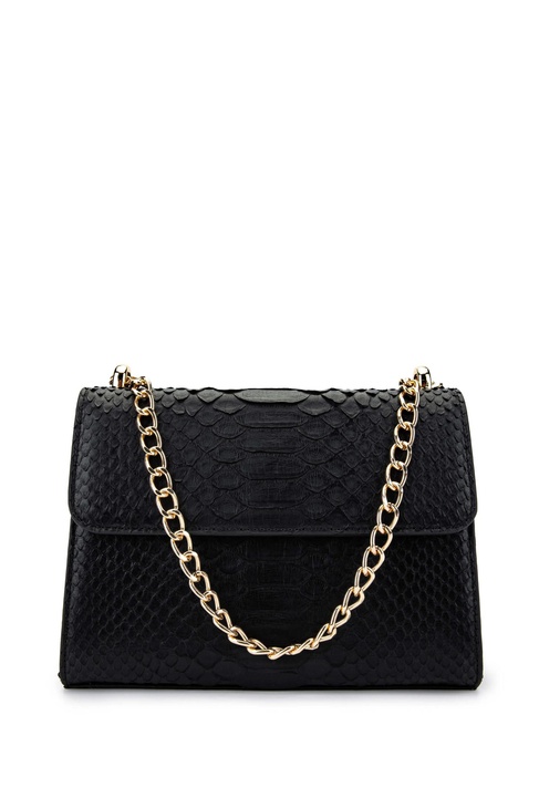  Tamer Tanca Kadın Hakiki Deri Siyah Omuz Çanta