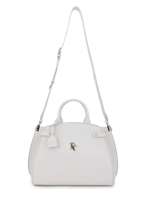  Tamer Tanca Kadın Hakiki Deri Bej El Çantası