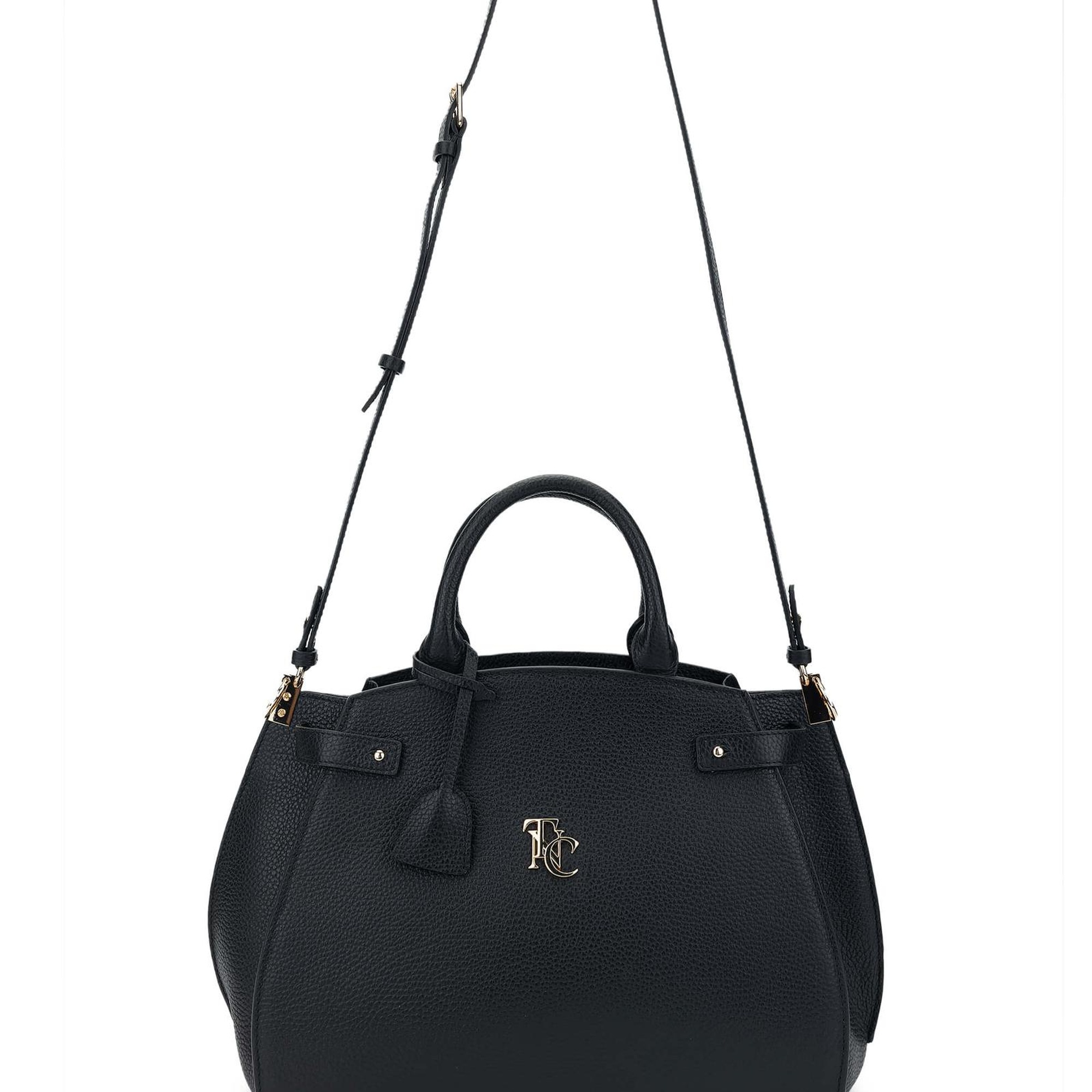 Tamer Tanca Kadın Hakiki Deri Siyah El Çantası