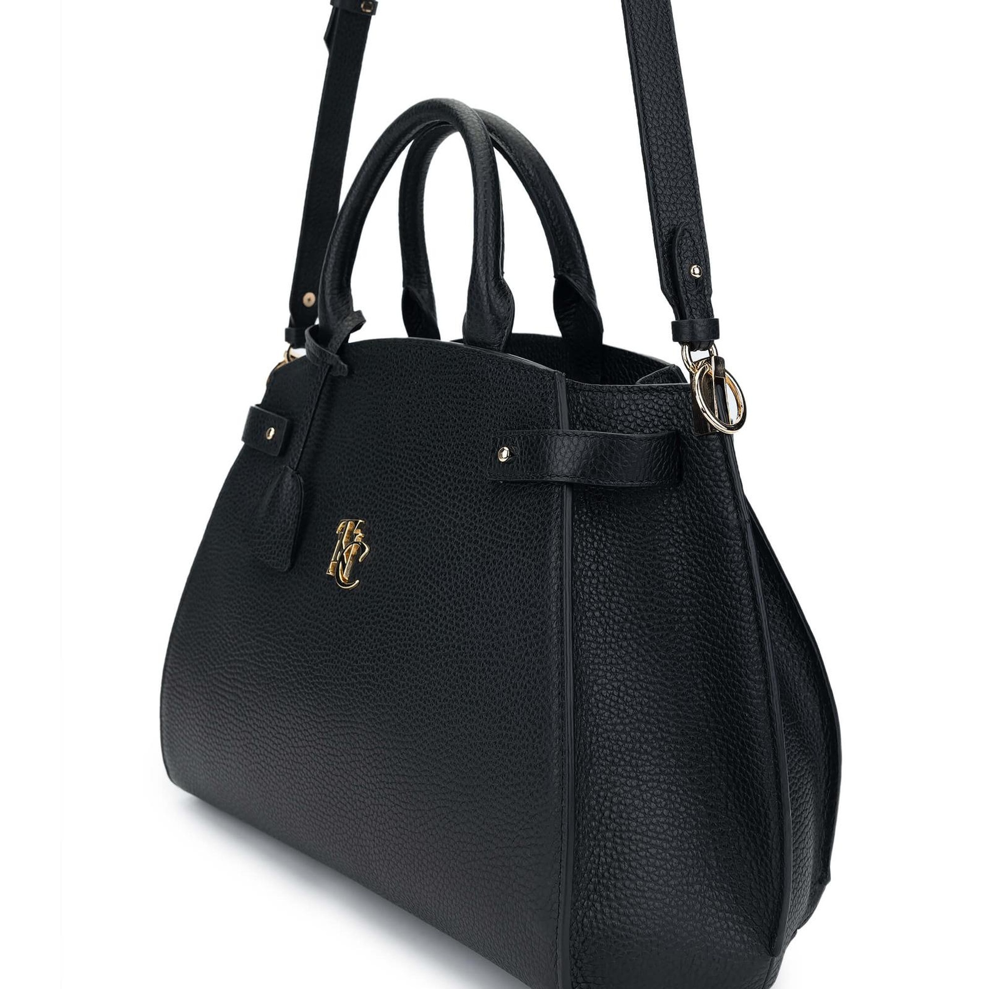 Tamer Tanca Kadın Hakiki Deri Siyah El Çantası