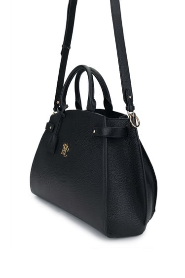  Tamer Tanca Kadın Hakiki Deri Siyah El Çantası