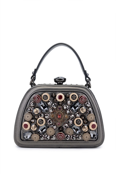  Tamer Tanca Kadın Vegan Metalik El Çantası