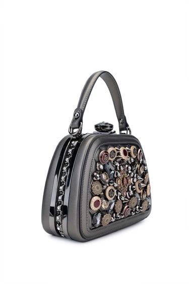  Tamer Tanca Kadın Vegan Metalik El Çantası