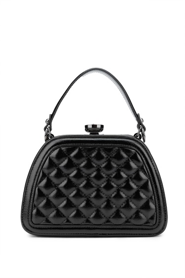  Tamer Tanca Kadın Vegan Siyah El Çantası