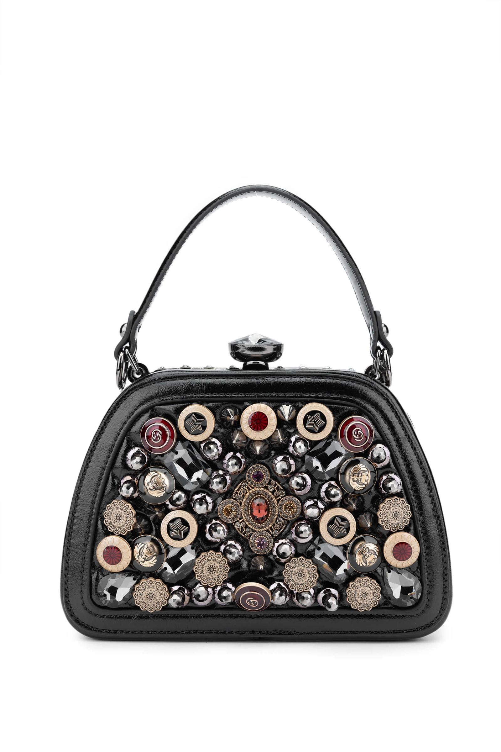  Tamer Tanca Kadın Vegan Siyah El Çantası