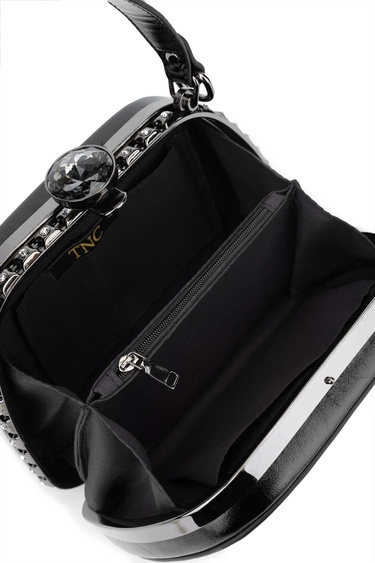  Tamer Tanca Kadın Vegan Siyah El Çantası