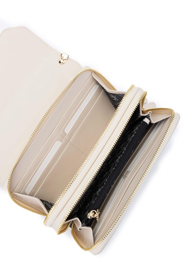  Tamer Tanca Kadın Hakiki Deri Bej Omuz Çanta