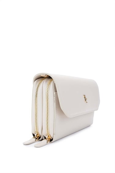  Tamer Tanca Kadın Hakiki Deri Bej Omuz Çanta