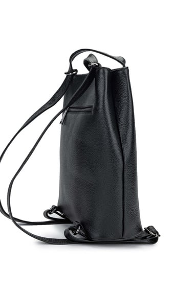  Tamer Tanca Kadın Hakiki Deri Siyah Sırt & Omuz Çantası