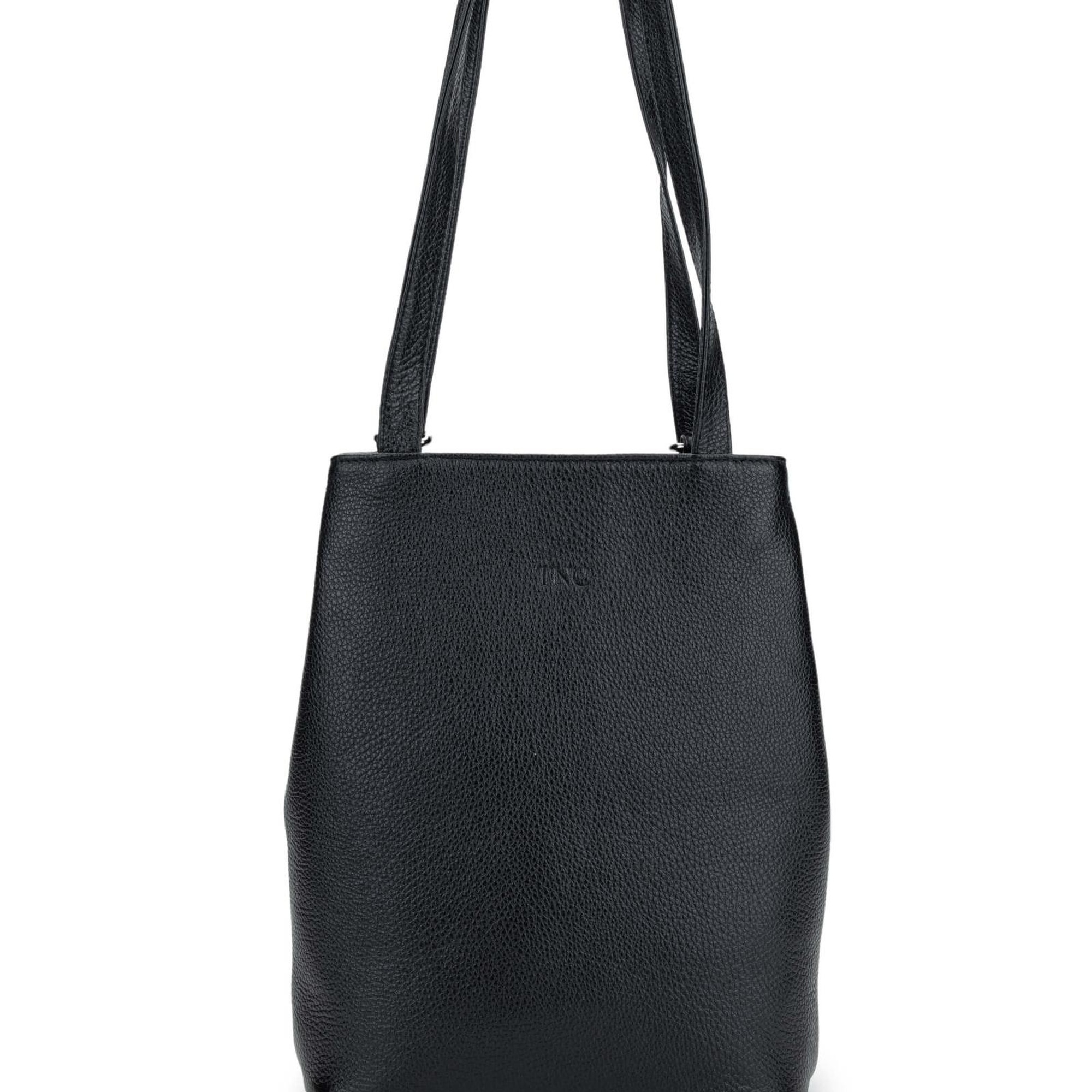 Tamer Tanca Kadın Hakiki Deri Siyah Sırt & Omuz Çantası