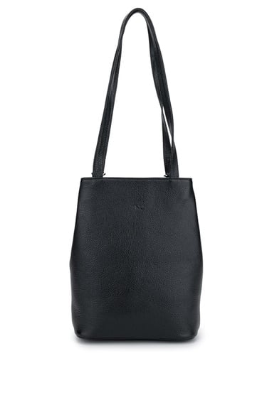  Tamer Tanca Kadın Hakiki Deri Siyah Sırt & Omuz Çantası