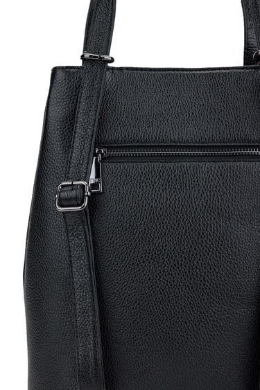  Tamer Tanca Kadın Hakiki Deri Siyah Sırt & Omuz Çantası